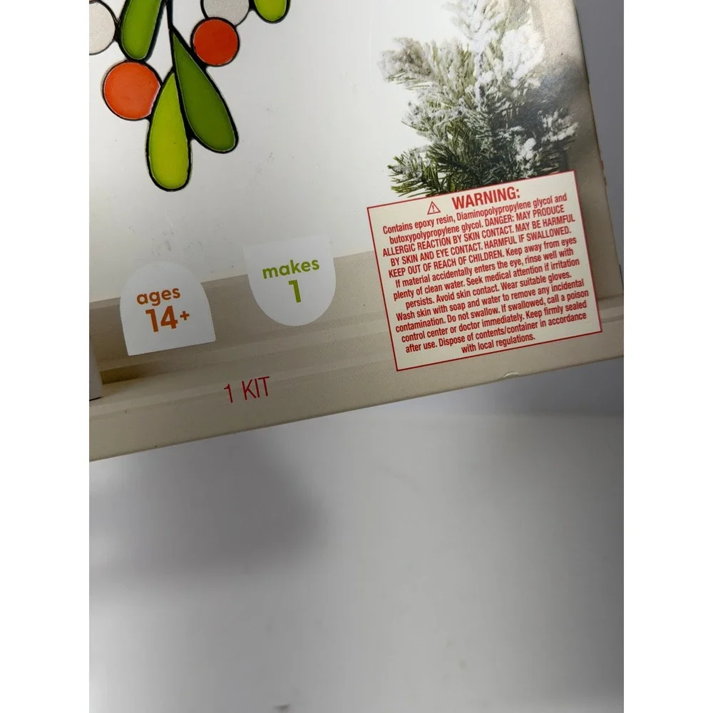 Mondo Llama Resin Suncatcher Kit Mistletoe Holiday DIY Craft Set Ages 14+ NEW
